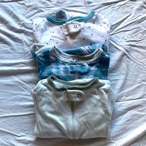 3 Pack Cloud Island Footsie Body Suit